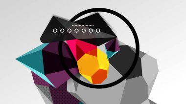 Abstract background - 3d polygonal geometric shapes composition. Vector Illustration For Wallpaper, Banner, Background, Card, Book Illustration, landing page