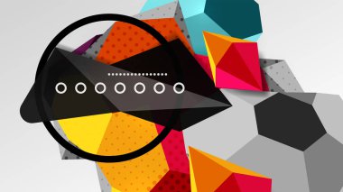 Abstract background - 3d polygonal geometric shapes composition. Vector Illustration For Wallpaper, Banner, Background, Card, Book Illustration, landing page