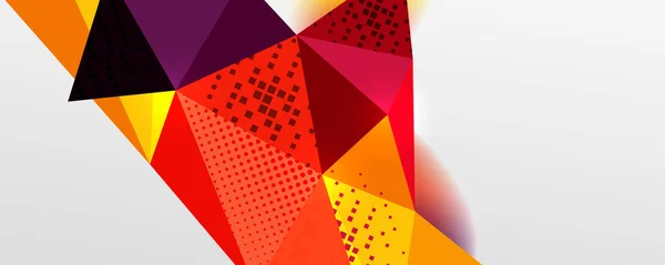 概要背景-流行の低ポリ三角形は多角形のパターンを形成します。ベクトルイラスト壁紙、バナー、背景、カード、ブックイラスト、ランディングページ — ストックベクタ