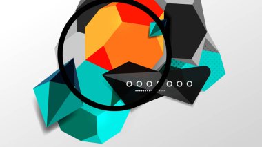 Abstract background - 3d polygonal geometric shapes composition. Vector Illustration For Wallpaper, Banner, Background, Card, Book Illustration, landing page