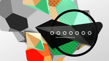 Abstract background - 3d polygonal geometric shapes composition. Vector Illustration For Wallpaper, Banner, Background, Card, Book Illustration, landing page