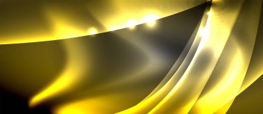 Abstract background. Shiny design neon waves with light effects, techno trendy design. Vector Illustration For Wallpaper, Banner, Background, Card, Book Illustration, landing page