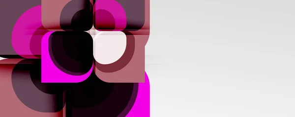 Abstract background - geometric cut paper design flower or square shape composition. Vector Illustration For Wallpaper, Banner, Background, Card, Book Illustration, landing page — Stok Vektör