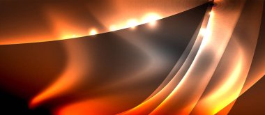 Abstract background. Shiny design neon waves with light effects, techno trendy design. Vector Illustration For Wallpaper, Banner, Background, Card, Book Illustration, landing page