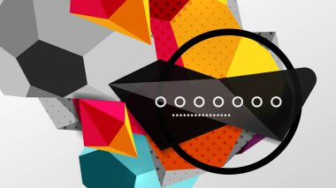 Abstract background - 3d polygonal geometric shapes composition. Vector Illustration For Wallpaper, Banner, Background, Card, Book Illustration, landing page