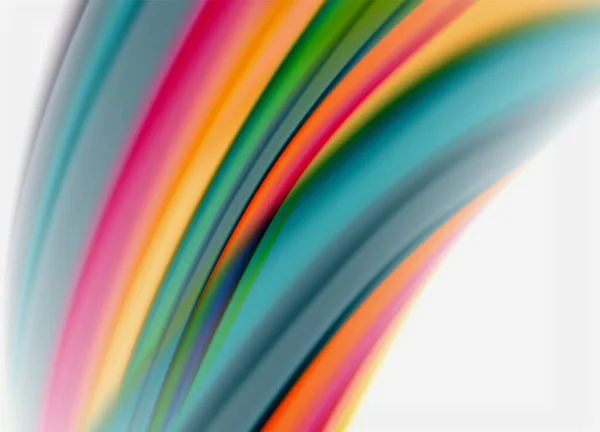 Líneas de onda fondo abstracto, diseño de seda suave con colores de estilo arco iris. Ondas líquidas de color fluido. Ilustración vectorial — Vector de stock
