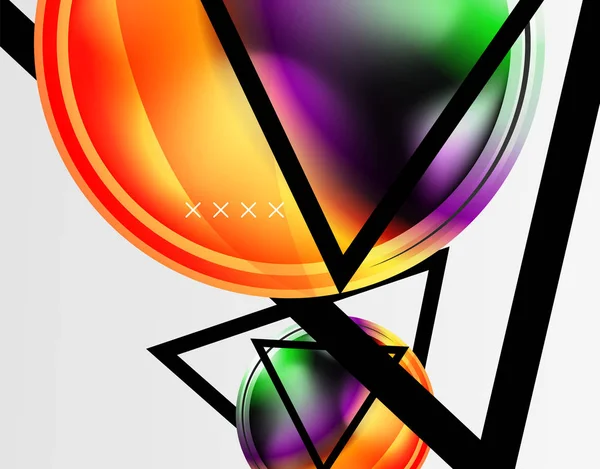 Fondo abstracto - burbujas de vidrio brillante, formas abstractas de esfera. Ilustración de vectores para fondos de pantalla, Banner, Fondo, Tarjeta, Ilustración de libros, landing page — Archivo Imágenes Vectoriales