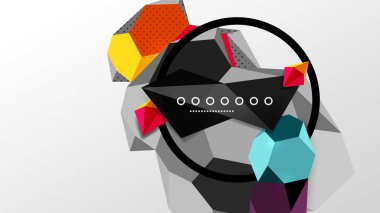 Abstract background - 3d polygonal geometric shapes composition. Vector Illustration For Wallpaper, Banner, Background, Card, Book Illustration, landing page