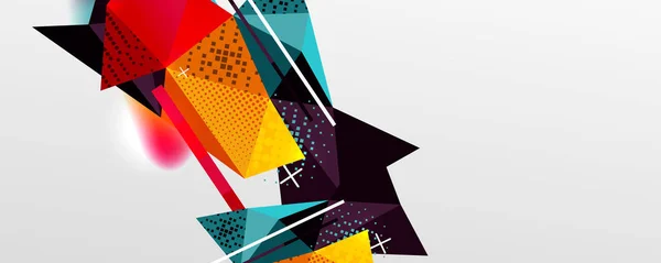 Fond abstrait - trendy low poly triangle formes motif polygonal. Illustration vectorielle pour papier peint, bannière, fond, carte, illustration de livre, page de destination — Image vectorielle