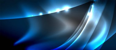 Abstract background. Shiny design neon waves with light effects, techno trendy design. Vector Illustration For Wallpaper, Banner, Background, Card, Book Illustration, landing page