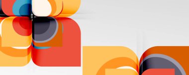 Abstract background - geometric cut paper design flower or square shape composition. Vector Illustration For Wallpaper, Banner, Background, Card, Book Illustration, landing page