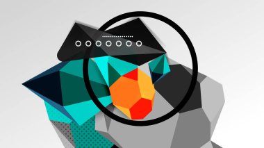 Abstract background - 3d polygonal geometric shapes composition. Vector Illustration For Wallpaper, Banner, Background, Card, Book Illustration, landing page