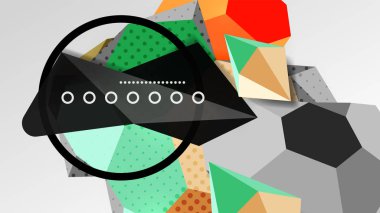 Abstract background - 3d polygonal geometric shapes composition. Vector Illustration For Wallpaper, Banner, Background, Card, Book Illustration, landing page
