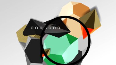 Abstract background - 3d polygonal geometric shapes composition. Vector Illustration For Wallpaper, Banner, Background, Card, Book Illustration, landing page