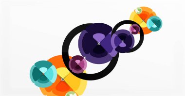 Soyut arkaplan, renkli daireler geometrik bileşim. Duvar Kağıdı, Sancak, Arkaplan, Kart, Kitap İllüstrasyonu, İniş Sayfası