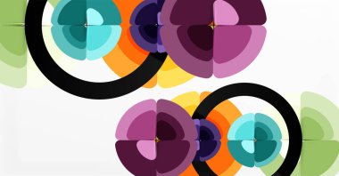 Soyut arkaplan, renkli daireler geometrik bileşim. Duvar Kağıdı, Sancak, Arkaplan, Kart, Kitap İllüstrasyonu, İniş Sayfası