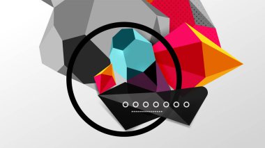 Abstract background - 3d polygonal geometric shapes composition. Vector Illustration For Wallpaper, Banner, Background, Card, Book Illustration, landing page