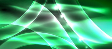 Abstract background. Shiny design neon waves with light effects, techno trendy design. Vector Illustration For Wallpaper, Banner, Background, Card, Book Illustration, landing page