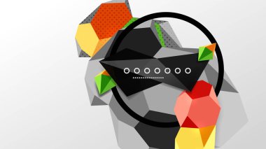 Abstract background - 3d polygonal geometric shapes composition. Vector Illustration For Wallpaper, Banner, Background, Card, Book Illustration, landing page