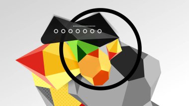 Abstract background - 3d polygonal geometric shapes composition. Vector Illustration For Wallpaper, Banner, Background, Card, Book Illustration, landing page