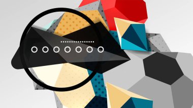 Abstract background - 3d polygonal geometric shapes composition. Vector Illustration For Wallpaper, Banner, Background, Card, Book Illustration, landing page