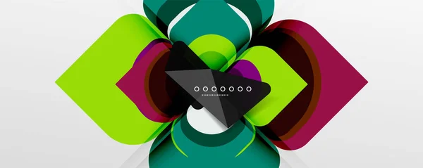 Abstrakter Hintergrund - geometrisch geschnittenes Papier Design Blume oder quadratische Formkomposition. Vektor-Illustration für Tapete, Banner, Hintergrund, Karte, Buchillustration, Landing Page — Stockvektor