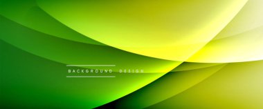 Gölgeli sıvı çizgiler ve eğimli arkaplanda ışık salla. Dinamik düz gölge çizgisi etkisi olan basit akışkan renk gradyanı soyut arkaplan