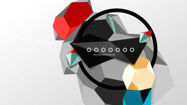 Abstract background - 3d polygonal geometric shapes composition. Vector Illustration For Wallpaper, Banner, Background, Card, Book Illustration, landing page
