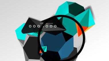 Abstract background - 3d polygonal geometric shapes composition. Vector Illustration For Wallpaper, Banner, Background, Card, Book Illustration, landing page