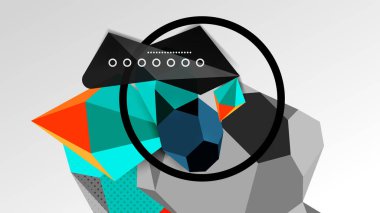 Abstract background - 3d polygonal geometric shapes composition. Vector Illustration For Wallpaper, Banner, Background, Card, Book Illustration, landing page