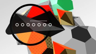 Abstract background - 3d polygonal geometric shapes composition. Vector Illustration For Wallpaper, Banner, Background, Card, Book Illustration, landing page