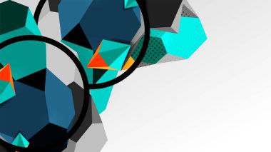 Abstract background - 3d polygonal geometric shapes composition. Vector Illustration For Wallpaper, Banner, Background, Card, Book Illustration, landing page