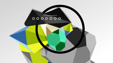 Abstract background - 3d polygonal geometric shapes composition. Vector Illustration For Wallpaper, Banner, Background, Card, Book Illustration, landing page
