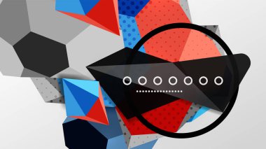 Abstract background - 3d polygonal geometric shapes composition. Vector Illustration For Wallpaper, Banner, Background, Card, Book Illustration, landing page