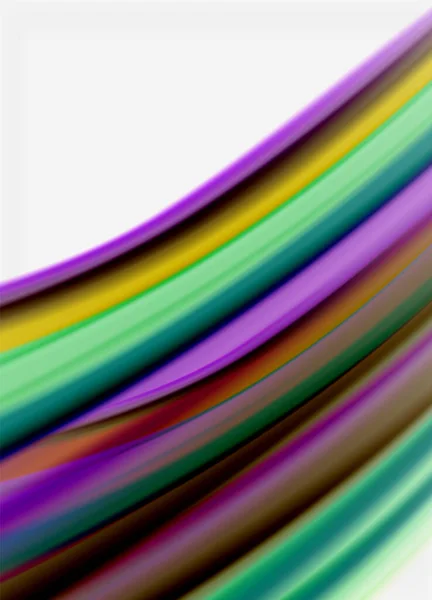 Lignes d'onde fond abstrait, conception en soie lisse avec des couleurs de style arc-en-ciel. Fluide liquide ondes de couleur. Illustration vectorielle — Image vectorielle