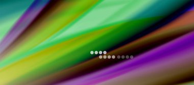 Dalga çizgileri soyut arkaplan, gökkuşağı tarzı renklerle düz ipek tasarım. Sıvı sıvı renk dalgaları. Vektör İllüstrasyonu