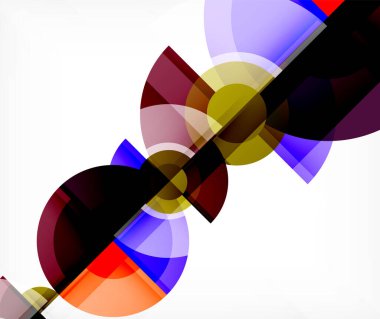 Soyut arkaplan, daire ve üçgen dizaynı üst üste binen şekiller. Geometrik modaya uygun şablon. Duvar Kağıdı, Sancak, Arkaplan, Kart, Kitap İllüstrasyonu, İniş Sayfası