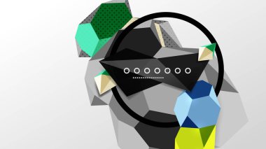 Abstract background - 3d polygonal geometric shapes composition. Vector Illustration For Wallpaper, Banner, Background, Card, Book Illustration, landing page