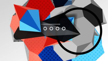 Abstract background - 3d polygonal geometric shapes composition. Vector Illustration For Wallpaper, Banner, Background, Card, Book Illustration, landing page