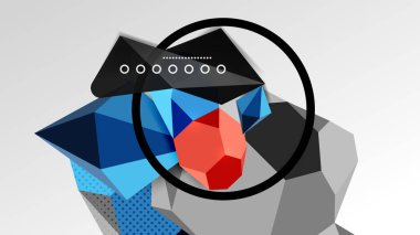 Abstract background - 3d polygonal geometric shapes composition. Vector Illustration For Wallpaper, Banner, Background, Card, Book Illustration, landing page