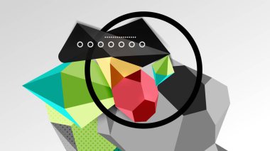 Abstract background - 3d polygonal geometric shapes composition. Vector Illustration For Wallpaper, Banner, Background, Card, Book Illustration, landing page