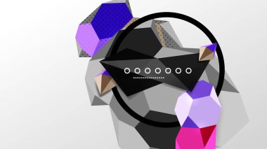 Abstract background - 3d polygonal geometric shapes composition. Vector Illustration For Wallpaper, Banner, Background, Card, Book Illustration, landing page