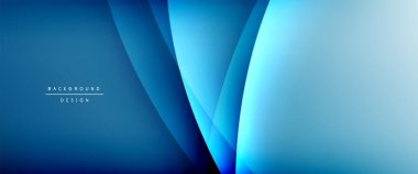 Gölgeli sıvı çizgiler ve eğimli arkaplanda ışık salla. Dinamik düz gölge çizgisi etkisi olan basit akışkan renk gradyanı soyut arkaplan