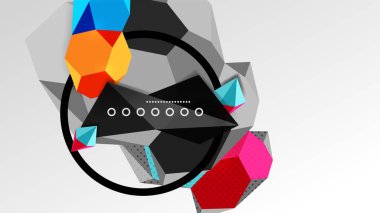 Abstract background - 3d polygonal geometric shapes composition. Vector Illustration For Wallpaper, Banner, Background, Card, Book Illustration, landing page
