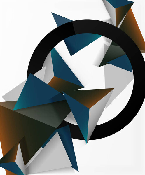 Абстрактный фон, трехмерная композиция треугольников, дизайн в стиле низкой поляны. Векторная иллюстрация для обоев, баннера, фона, карты, книжной иллюстрации, целевой страницы
