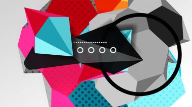 Abstract background - 3d polygonal geometric shapes composition. Vector Illustration For Wallpaper, Banner, Background, Card, Book Illustration, landing page