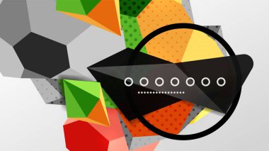 Abstract background - 3d polygonal geometric shapes composition. Vector Illustration For Wallpaper, Banner, Background, Card, Book Illustration, landing page