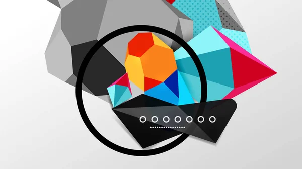 Abstract background - 3d polygonal geometric shapes composition. Vector Illustration For Wallpaper, Banner, Background, Card, Book Illustration, landing page — Stockový vektor