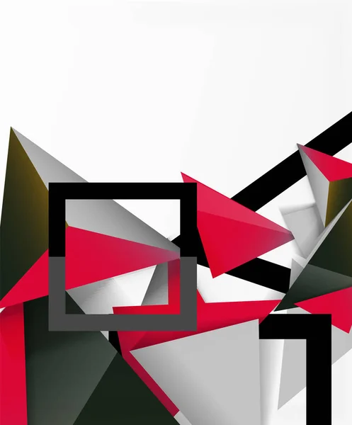 Abstrakcyjne tło, kompozycja trójkątów mozaikowych 3d, niski wzór w stylu poli. Ilustracja wektorowa tapety, sztandar, tło, karta, ilustracja książki, strona lądowania — Wektor stockowy