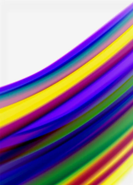 Linee d'onda sfondo astratto, disegno di seta liscia con colori stile arcobaleno. Onde di colore fluido liquido. Illustrazione vettoriale — Vettoriale Stock